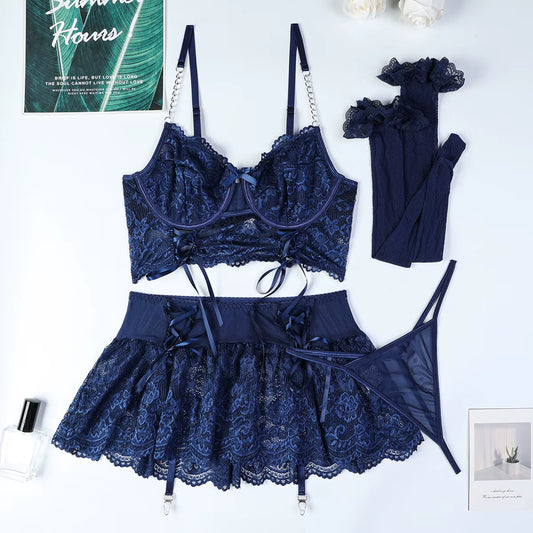 3 Piece Bra Set Sexy Lingerie Erotic Lingerie Hot Lingerie Lace Lingerie
